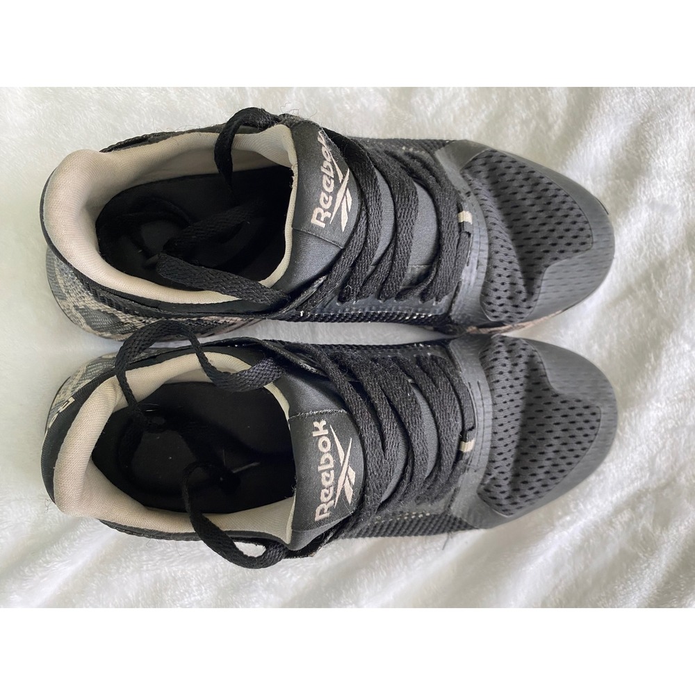 Reebok Nano X Womens 7.5 Training Shoes Black Snakeskin Print FFG0138644